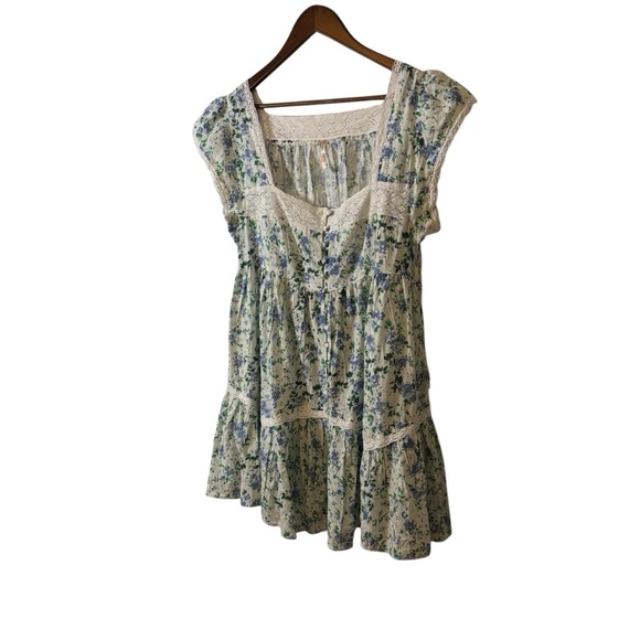 NWOT Free People Alessia Printed Mini Floral Dress Size Medium - Picture 8 of 13